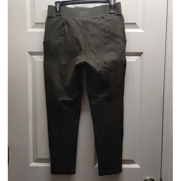 BETABRAND Size Small Petite Zippered Journey Yoga Pants W1503-OL Olive Green - Picture 3 of 7